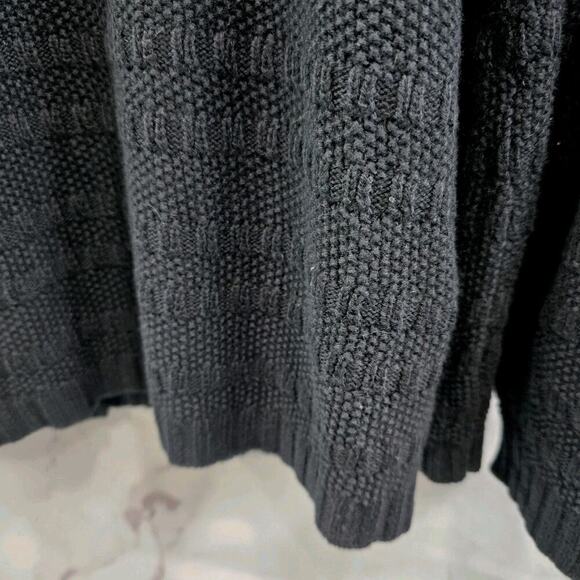 J Jill Cardigan Womens XL Black Sweater Blazer Wearever Textured Button Cotton - Picture 8 of 12